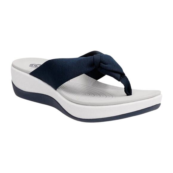 Clarks Women's Cloudsteppers Arla Glison Flip Flip Thong Sandals Blue Size 10 - Picture 1 of 5